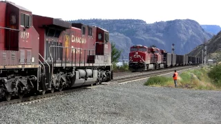 Canadian Pacific coal train cross at Kamloops Lake