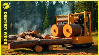 The craziest homemade firewood splitting machines in the world on another level 🪓 25
