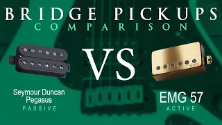 Seymour Duncan PEGASUS vs EMG 57 - Bridge Pickup Guitar Comparison / Demo