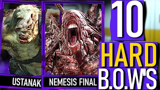 Resident Evil - 10 Most POWERFUL / HARD B.O.Ws & Monsters!