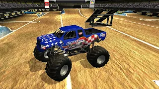 Freestyle - Bigfoot Monster Truck Crazy Stunts | Captain USA | Snake bite truck | AlienPaw