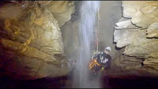 Ascending A Huge Cave Waterfall