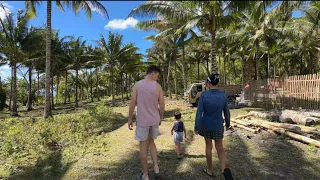 Filipino Russian Pamilya sa Bukid. Plano sa Silong at Pathway namin.  Garage at Daanan Update.