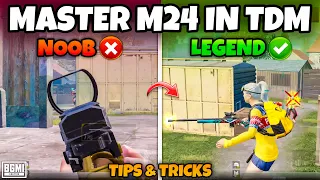 THESE SECRET TIPS WILL MAKE YOU M24/SNIPER PRO IN TDM🔥(BGMI/PUBG MOBILE) Tips & Tricks | Mew2