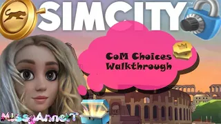 SimCity Build It CoM Walkthrough (Choices/Mistake)