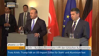 Pressekonferenz von Sigmar Gabriel und Mevlüt Cavusoglu am 06.03.2018