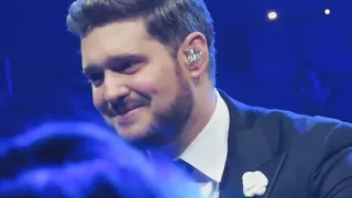 Michael buble . Home . first direct arena Leeds 05.06.19. Wearing Abigails bracelets .