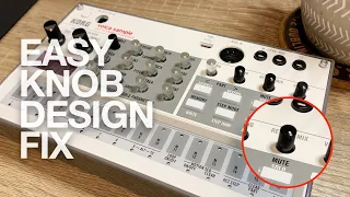 How to fix the Korg Volca knob design to better see their position - Cheap mod!