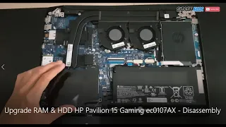Upgrade RAM & HDD HP Pavilion Gaming 15 ec0107AX - Disassembly