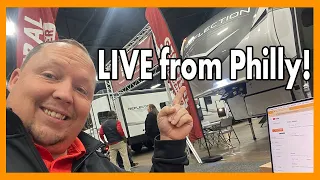 LIVE from Philly RV Show - Checking Out Towables!