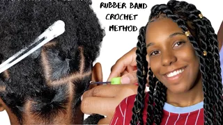 HOW TO DO JUMBO SENEGALESE ROPE TWISTS | RUBBER BAND CROCHET METHOD