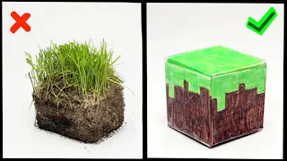 DIY - Minecraft Block in Real Life // How to make blocks from paper