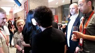 Izabo's Ran Shem Tov Greets Loreen at the Israeli Eurovision party 2012