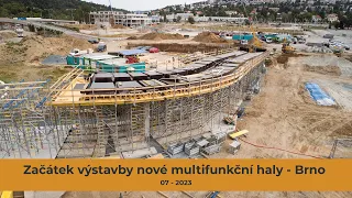 NOVÁ HALA BRNO - PŘÍPRAVA STAVENIŠTĚ A VÝSTAVBA PŘILEHLÝCH KOMUNIKACÍ