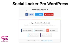 How To Social Lock Website Content -  Social Locker Pro Tutorial 🔒