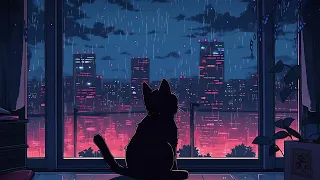 Sleepy rainy nights 💤 Lofi cat mix 😸 Beats To Sleep / Chill To