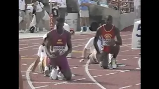 M.Marsh 20.26 vs M.Johnson 20.29 vs C.Lewis 20.50 (-2.8) US Olimpic 200m Trials New Orleans 1992.