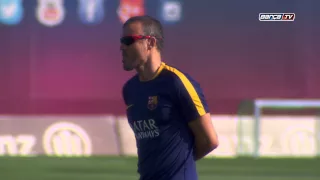 FC Barcelona training session: Morning session over