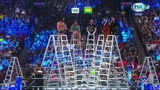 Confrontación entre McIntyre, Sheamus, Rollins, Riddle, Omos & Zayn - Smackdown 01/07/2022 (Español)