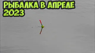 ПЕРВАЯ РЫБАЛКА НА ПОПЛАВОК В АПРЕЛЕ 2023 ! рыбалка на речке весной.