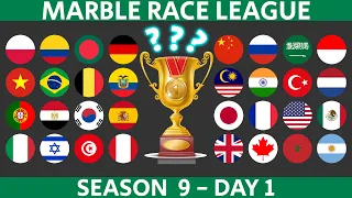 Marble Race League Season 9 DAY 1 Marble Race in Algodoo