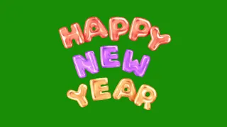 HAPPY NEW YEAR GREEN SCREEN ANIMATION(NO COPYRIGHT)