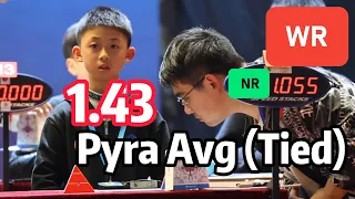 1.43 Pyraminx WR Avg (Tied) Lingkun Jiang | 1.05🇨🇳NR