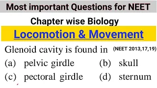 (5) Locomotion & Movement - most expected questions for NEET 2021 || Beat👊 the NEET Series