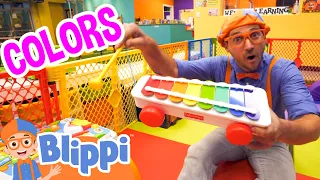 Do you know the COLORS at the INDOOR PLAYGROUND? | Learn With Blippi | Educational Videos For Kids