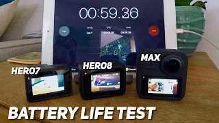 GoPro Hero8 / MAX / Hero7 Battery Life Test - GoPro Tip #666 | MicBergsma