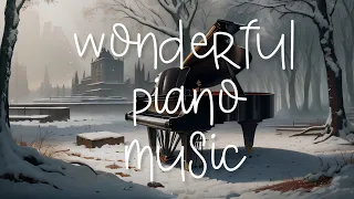 1 Hour Of Wonderful Piano Music - With Crackling Fire Sounds