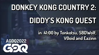 Donkey Kong Country 2 by Tonkotsu, SBDWolf, V0oid and Eazinn in 41:00 - AGDQ 2022 Online