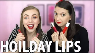 Best Holiday Red Lipstick From The Drugstore? | Lipstick Battle