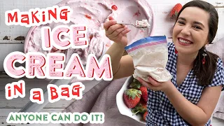 Quick and Easy ICE CREAM IN A BAG | Anyone Can Do It!! | Working From Home Edition