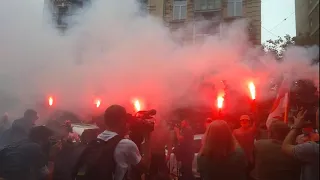 Під посольством Білорусі в Києві проходить акція на підтримку білоруського народу