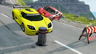 Mobil vs Bollard #3 - BeamNG Drive