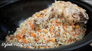 UZBEK PILAF WITH CHICKEN! Cook at home. STEP-BY-STEP RECIPE.