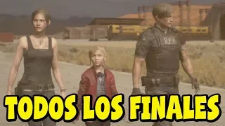 Resident Evil 2 Remake - Todos los Finales - Claire, Leon y Real - En Español - 1080p 60fps