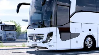 👍 Mercedes-Benz New Travego 16 Shd Black Edition | Ets 2 Bus Mod 1.46 Gameplay | (1.46 Update)