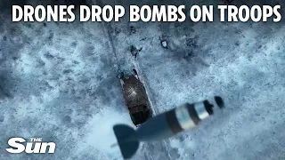 Ukrainian drones hunt Russian soldiers hiding in the snow before unleashing lethal bomb strikes