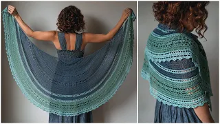 Simple and Elegant Crochet Shawl Pattern - Adalia