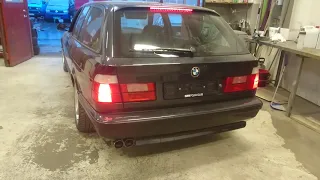 first start on new exhaust - E34 M5 Touring supersprint exhaust system soundcheck :D