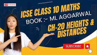 ICSE Ch-20 Heights And Distances Complete Chapter From ML AGGARWAL For ICSE Class 10 Math