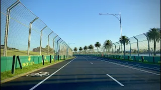 Onboard Lap of Albert Park F1 Grand Prix Circuit (Building In Progress)