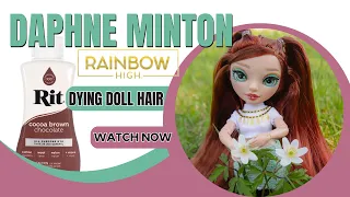 My Very First Time Dyeing Rainbow High Doll Hair | Daphne Minton | Rit Dye Chocolate, Cocoa Brown