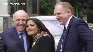 Salma Hayek, François Pinault & François Henri @ inauguration Fondation Pinault à Paris  19 mai 2021