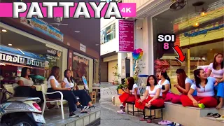 [4K] Pattaya Afternoon. Soi Buakhao, Soi 8, Soi Diana, Tree Town, LK Metro | March 2023