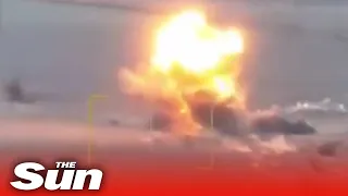 Ukrainian forces blow up Russian tanks with missile strikes and mines