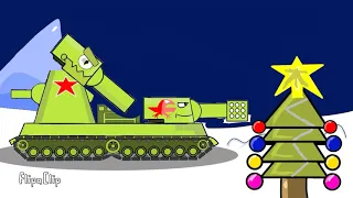 Merry Christmas Cartoon about tanks
