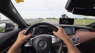 MERCEDES BENZ S63 AMG COUPE Autobahn Test Drive No Speed Limit Top Speed